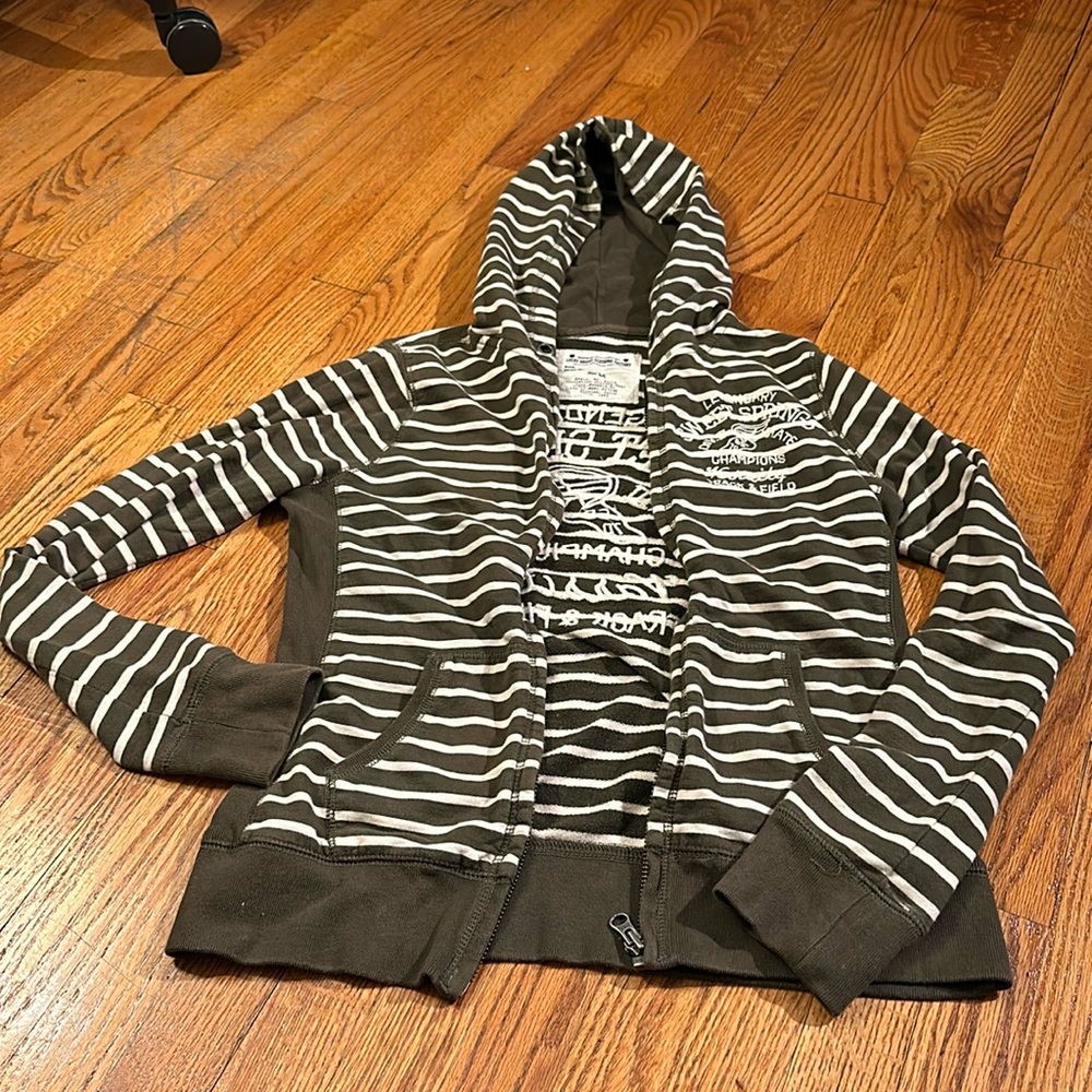 Lucky brand clothing striped hoodie